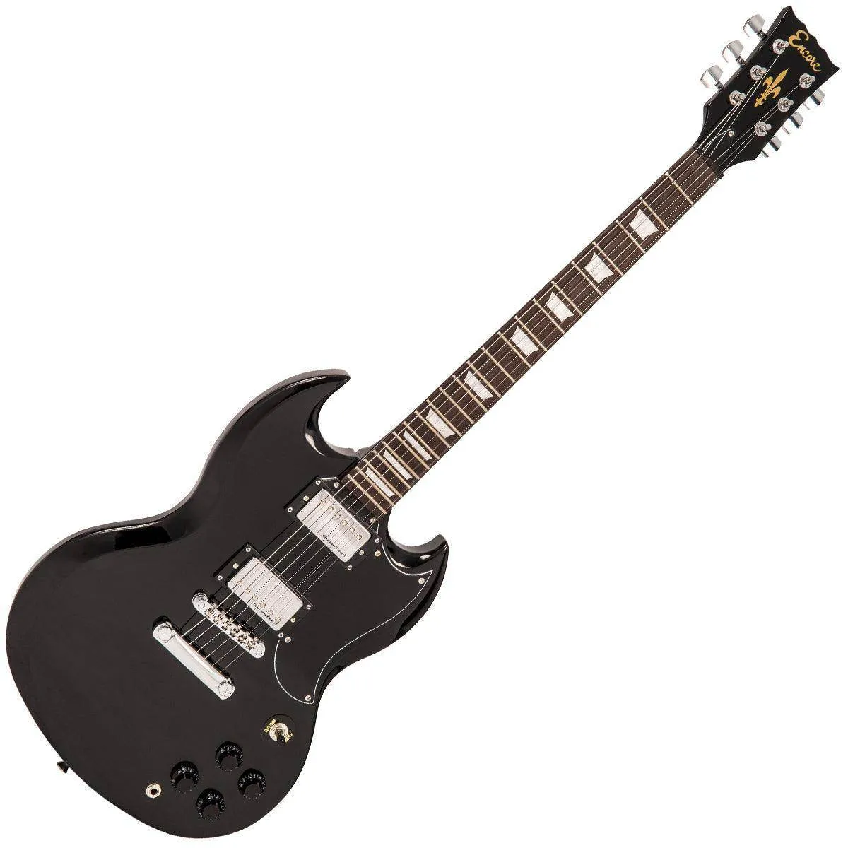 Encore E69 Electric Guitar ~ Gloss Black