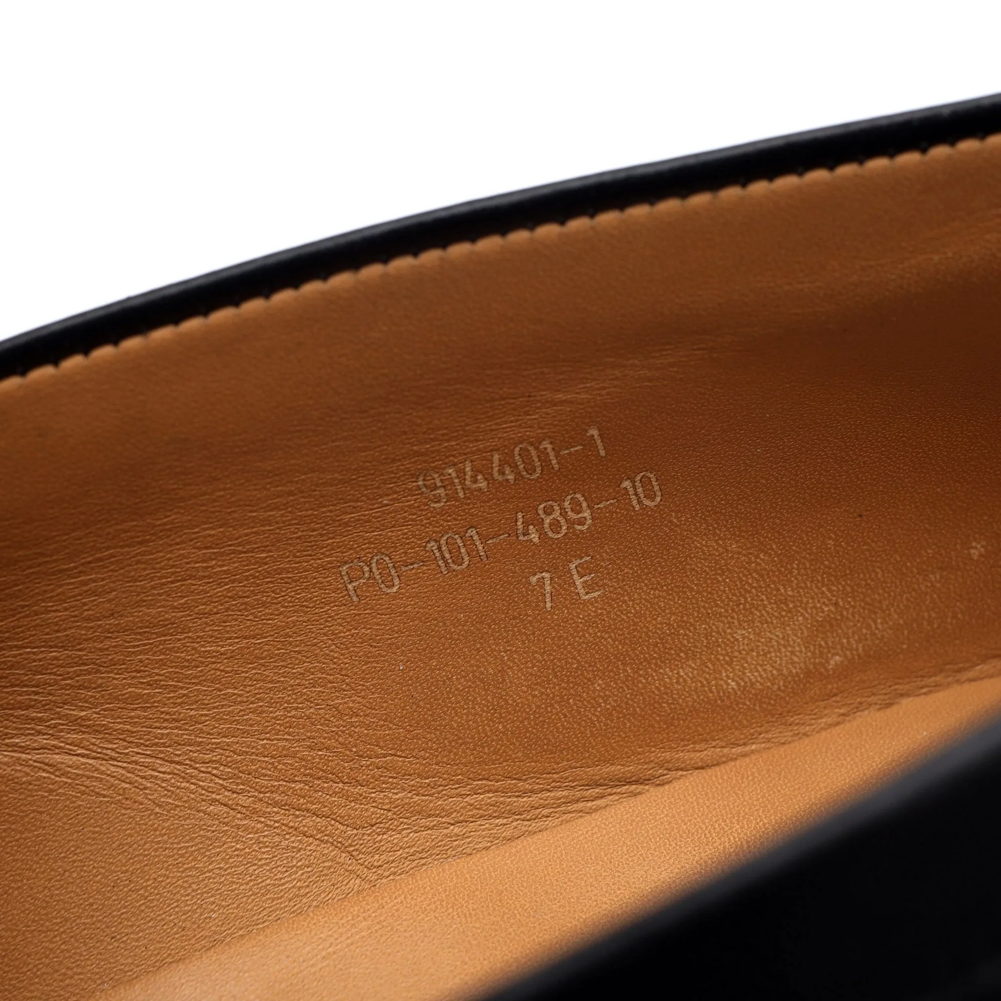 'Eton' Black Leather Loafer 7 E UK 7.5