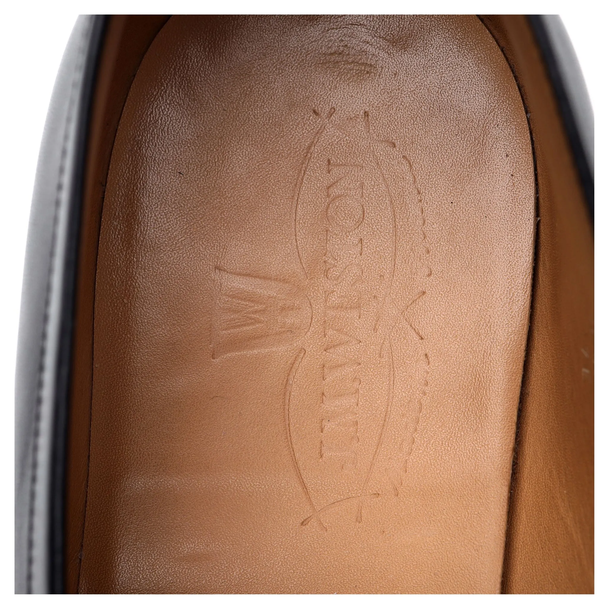 'Eton' Black Leather Loafer 7 E UK 7.5
