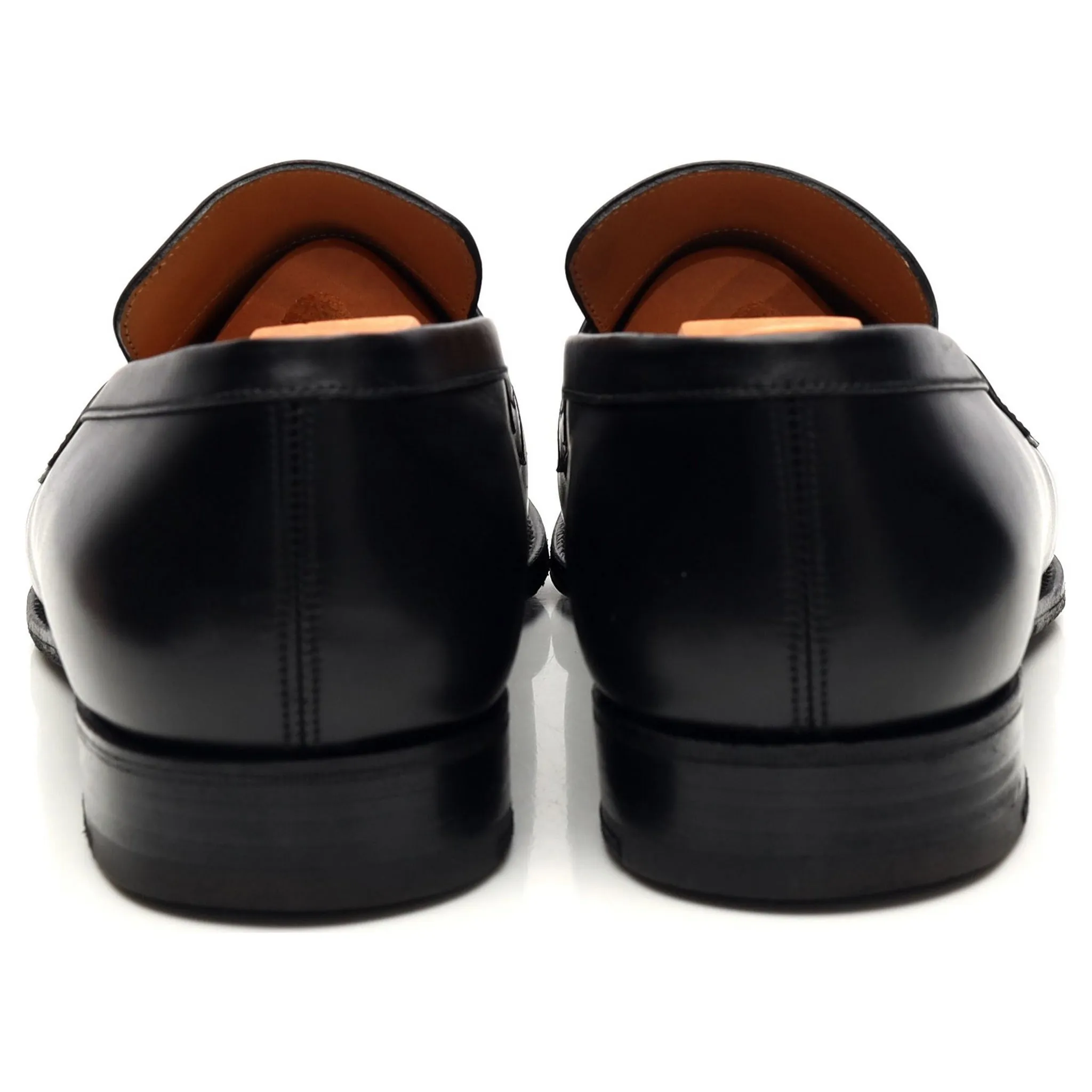 'Eton' Black Leather Loafer 7 E UK 7.5
