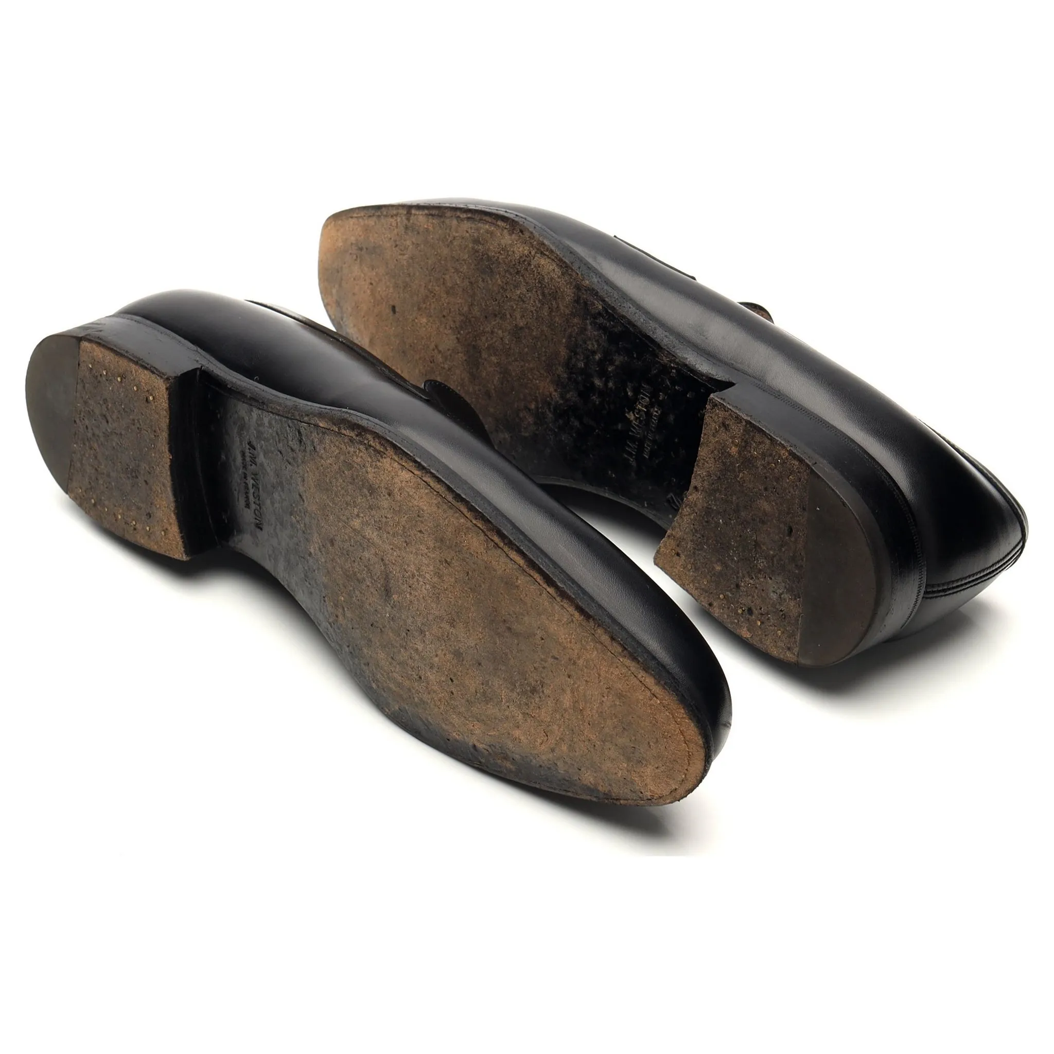 'Eton' Black Leather Loafer 7 E UK 7.5