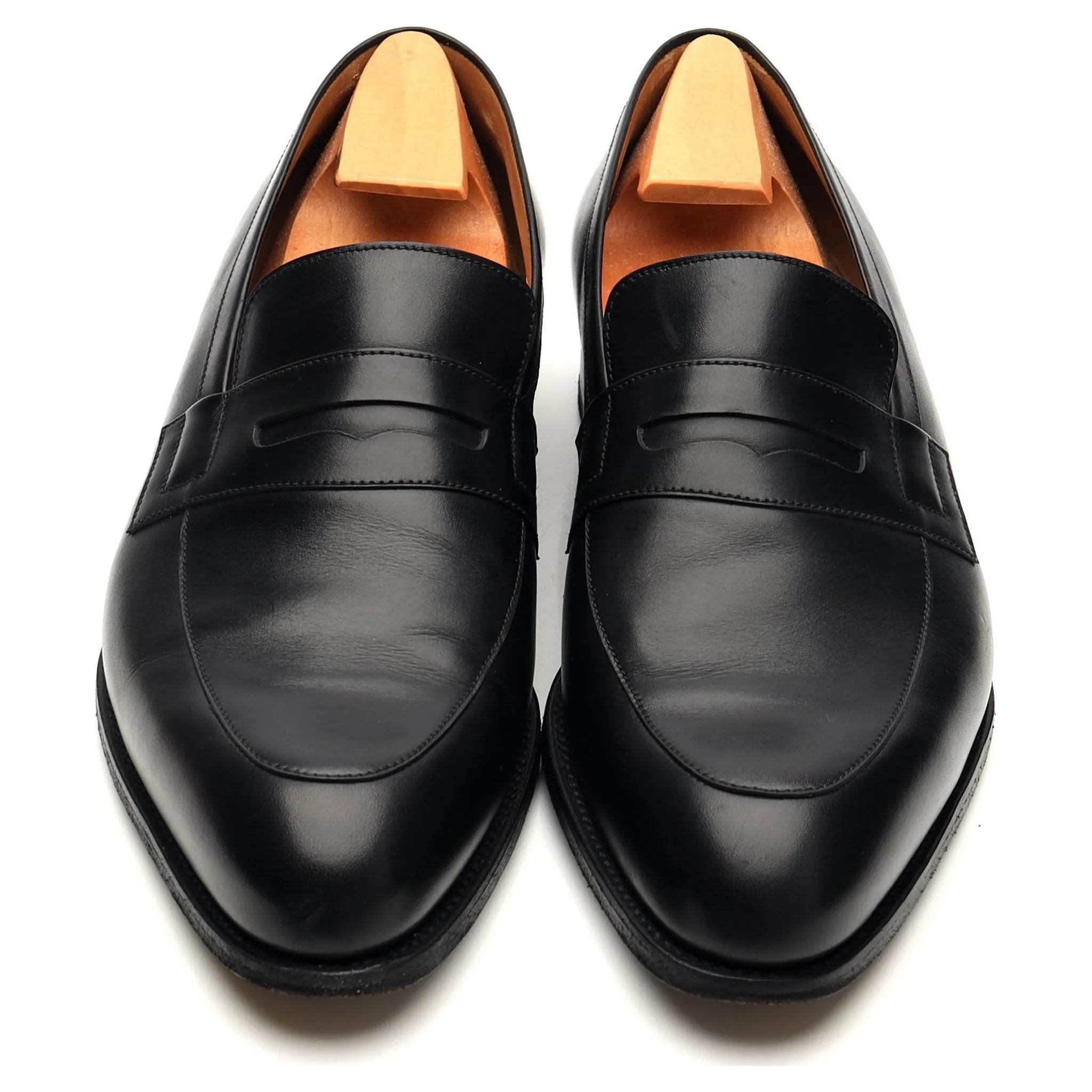 'Eton' Black Leather Loafer 7 E UK 7.5