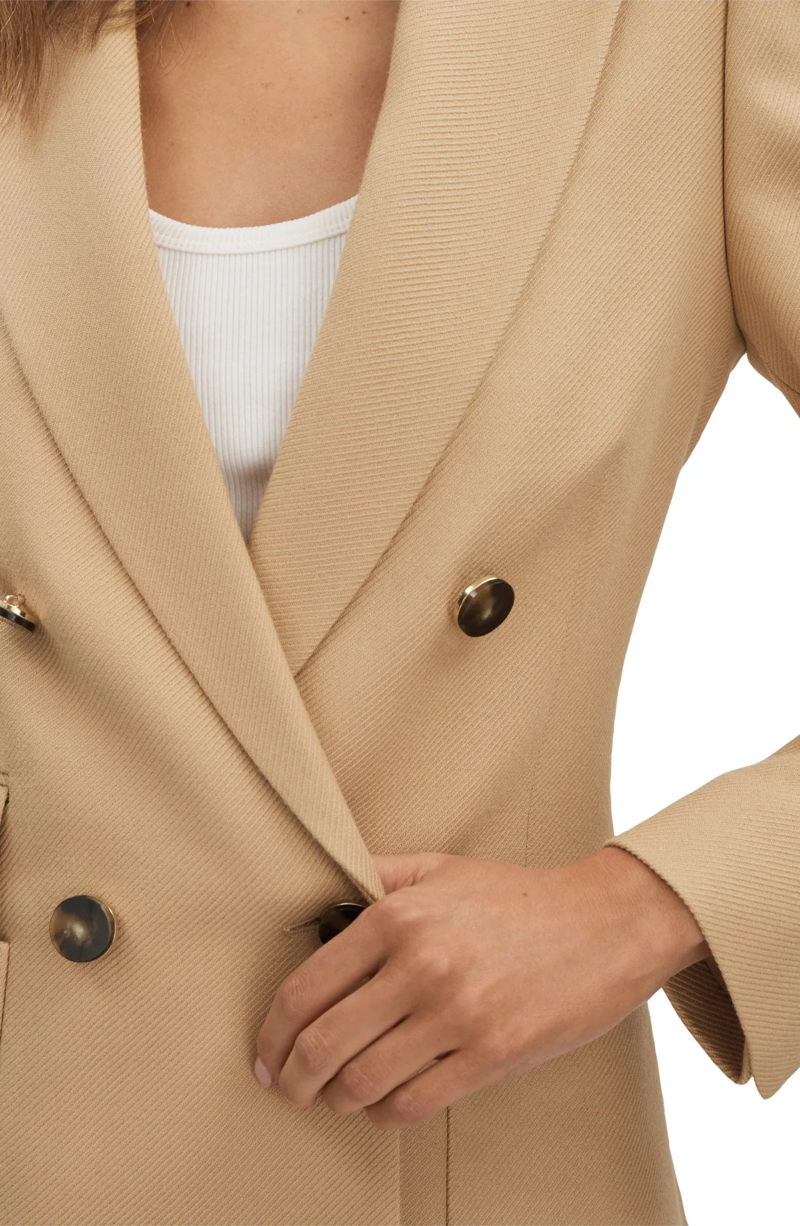 Fashion Casual Double Breasted Peak lapel Women Blazer
