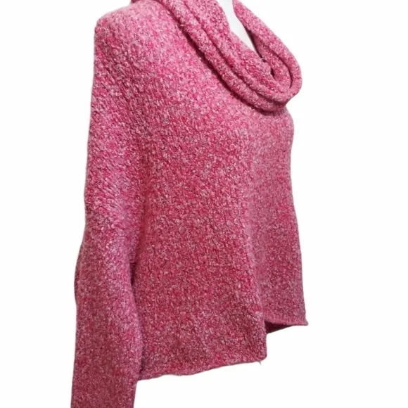 Free People NEW BFF Cowl Neck Sweater Pink Medium