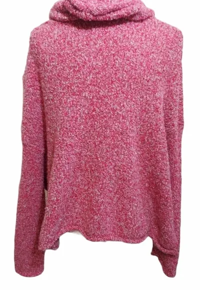 Free People NEW BFF Cowl Neck Sweater Pink Medium