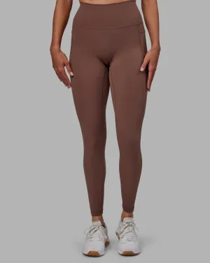 Fusion Full Length Tight with Pockets - Dull Rust