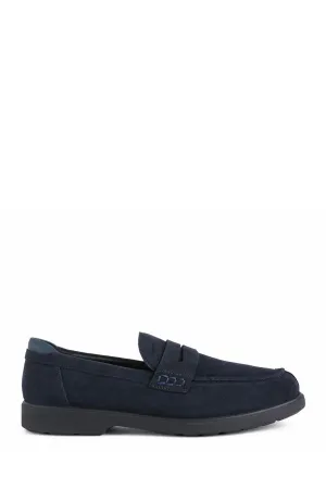 Geox Erkek Lacivert Spherica Ec11 Süet Deri Loafer
