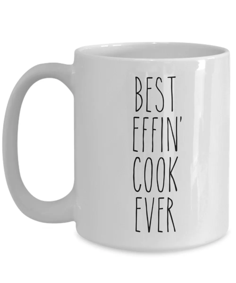 Gift For Cook Best Effin' Cook Ever Mug Coffee Cup Funny Coworker Gifts