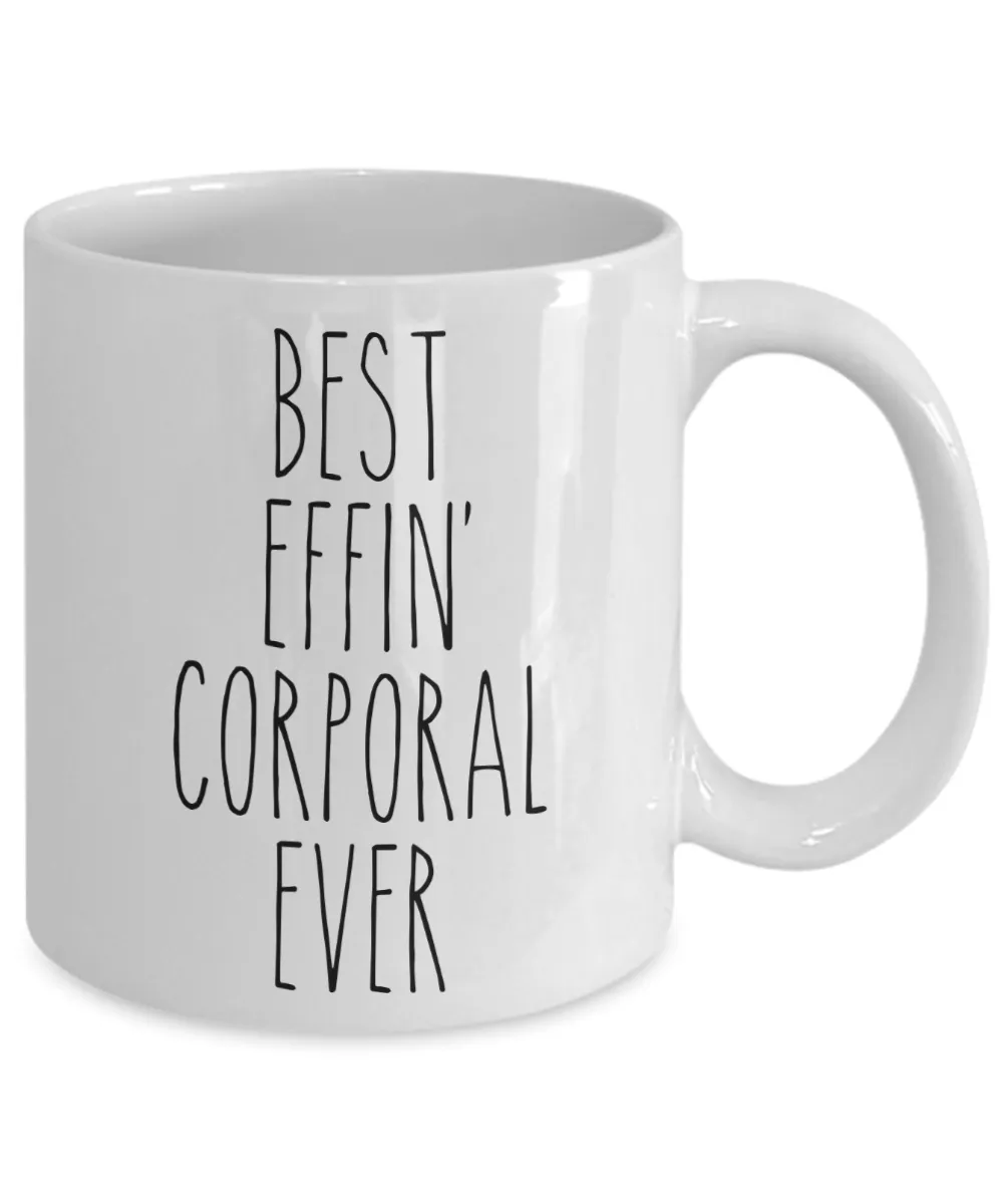 Gift For Corporal Best Effin' Corporal Ever Mug Coffee Cup Funny Coworker Gifts