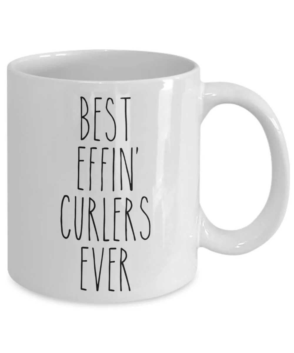 Gift For Curlers Best Effin' Curlers Ever Mug Coffee Cup Funny Coworker Gifts