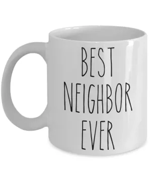 Gift for Neighbor Moving Gifts Best Neighbor Ever Mug Next Door Neighbor Thank You Coffee Cup