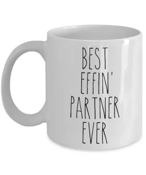 Gift For Partner Best Effin' Partner Ever Mug Coffee Cup Funny Coworker Gifts