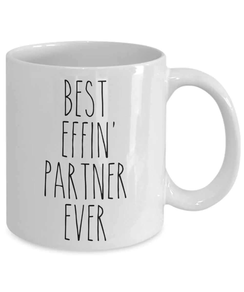 Gift For Partner Best Effin' Partner Ever Mug Coffee Cup Funny Coworker Gifts