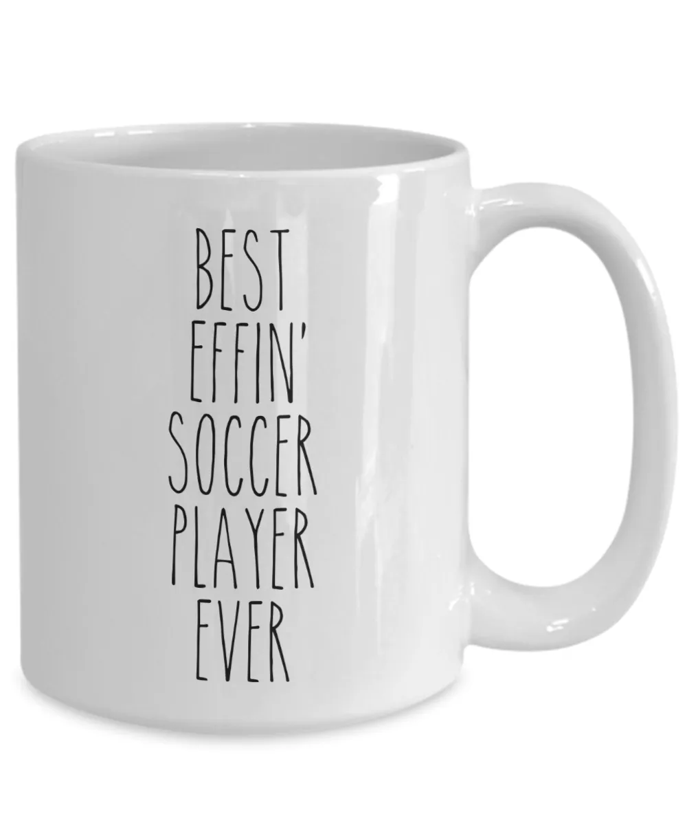 Gift For Soccer Player Best Effin' Soccer Player Ever Mug Coffee Cup Funny Coworker Gifts