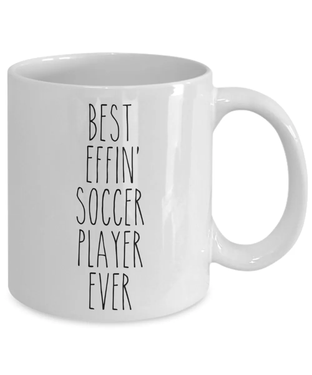 Gift For Soccer Player Best Effin' Soccer Player Ever Mug Coffee Cup Funny Coworker Gifts