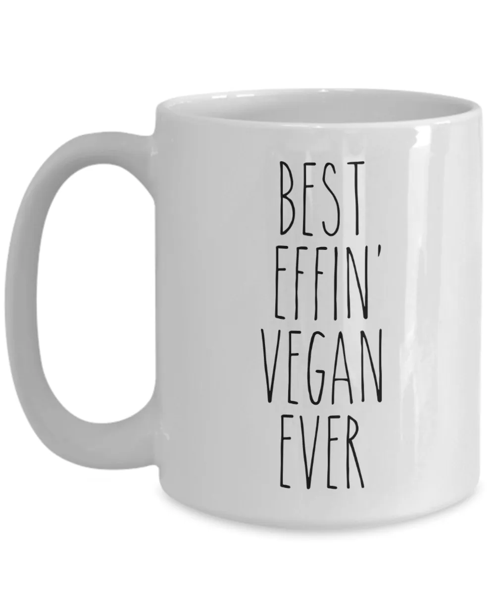 Gift For Vegan Best Effin' Vegan Ever Mug Coffee Cup Funny Coworker Gifts