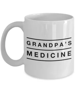 Gifts for Grandpa Coffee Mug - Grandpa's Medicine Funny Ceramic Coffee Cup