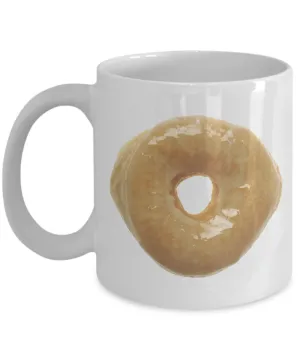 Glazed Donut Minimalist Coffee Mug Ceramic Coffee Cup 11 oz.