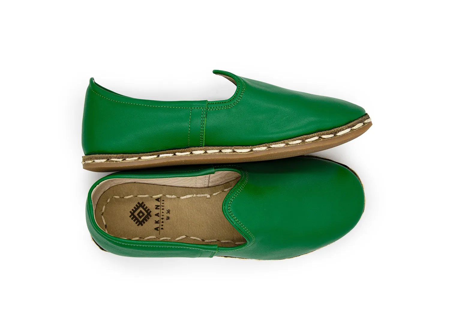 Green Leather Loafers