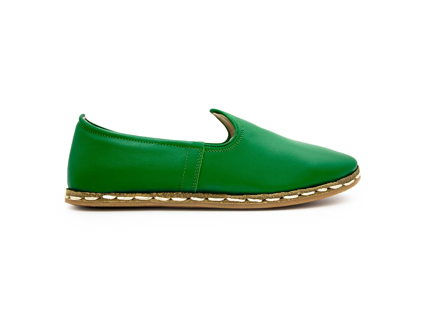 Green Leather Loafers