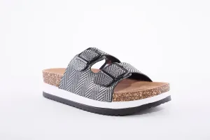 HEAVENLY FEET - Kendra Black/Pewter Sandal