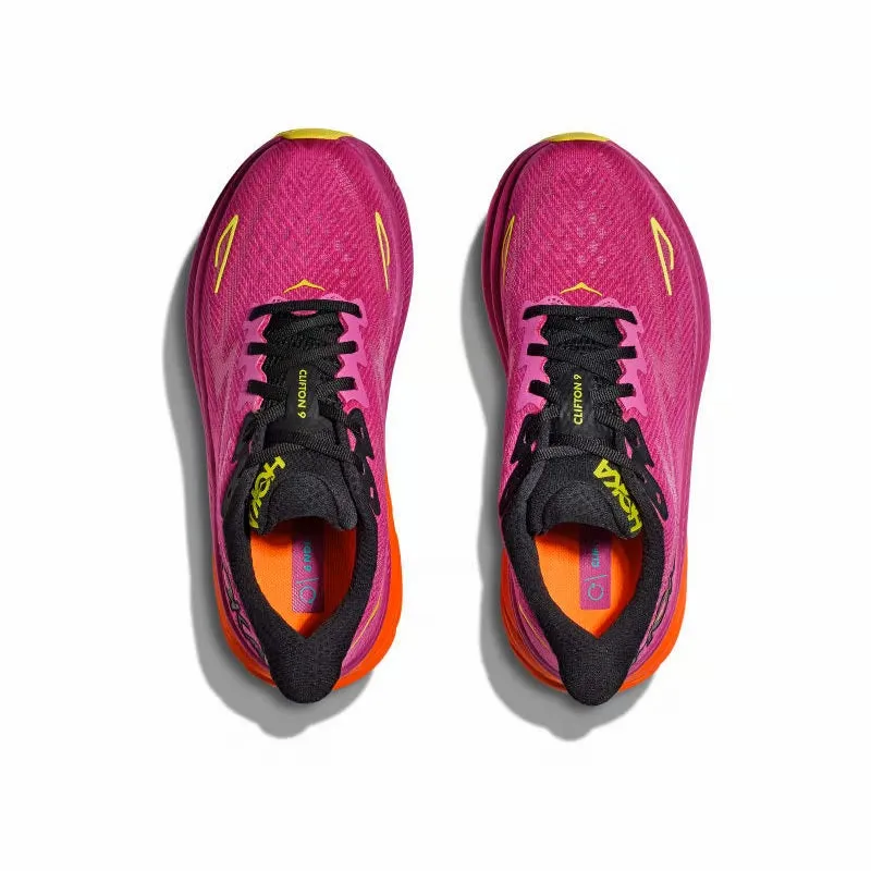 HOKA Men's Clifton 9 - Fuchsia/Black