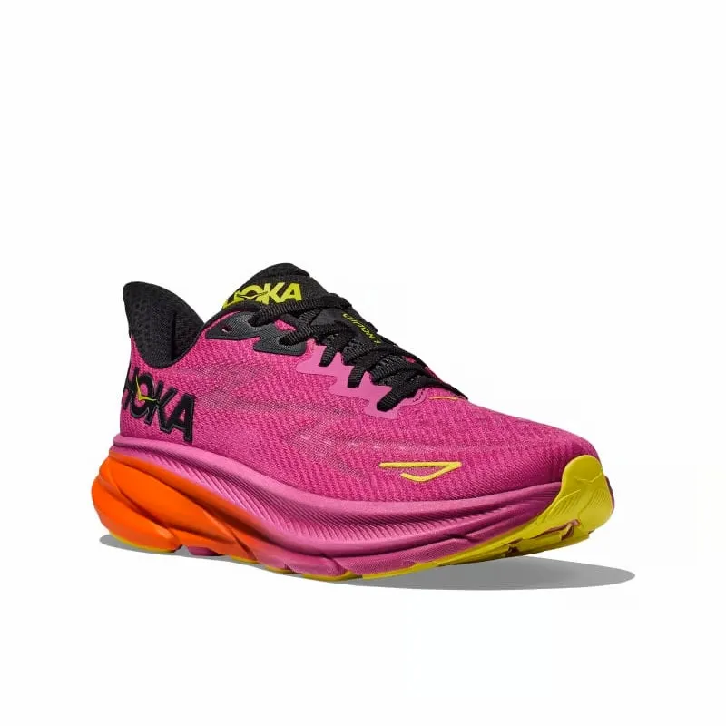 HOKA Men's Clifton 9 - Fuchsia/Black