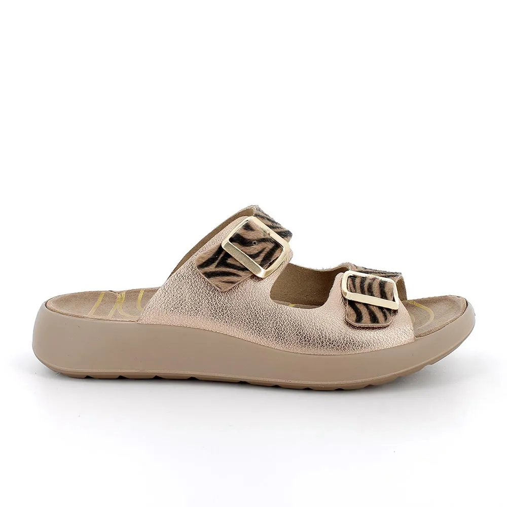 Igi & Co. 7678333 Sandals in leather for ladies platinum-beige
