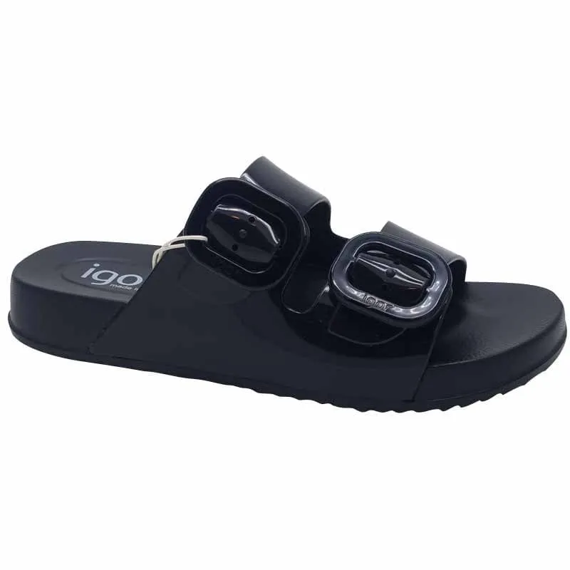 Igor Womens Black Mule Sandal - S10334