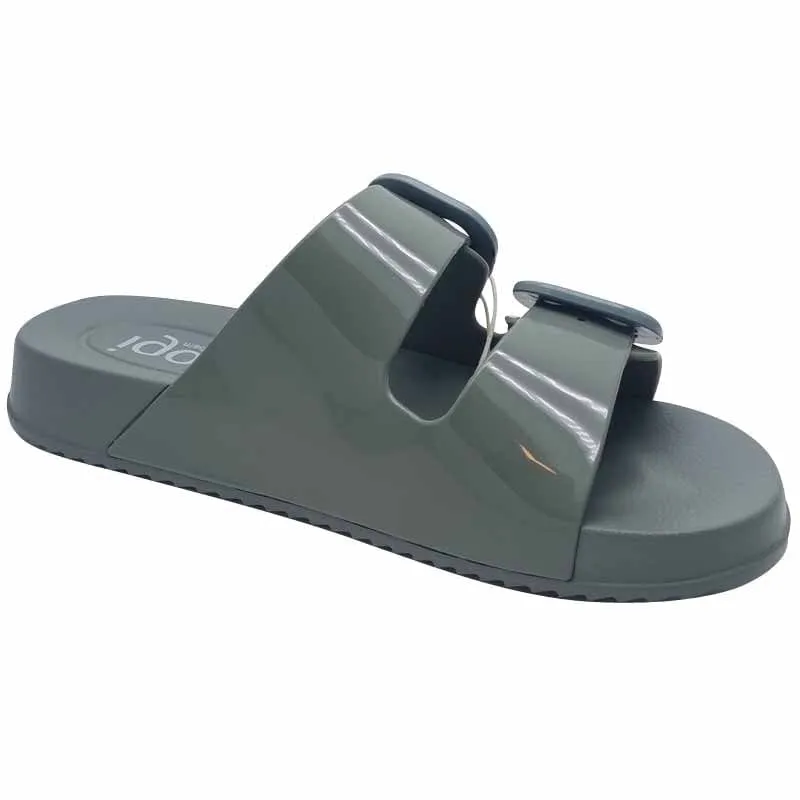 Igor Womens Green Large Buckle Mule Sandal - S10334