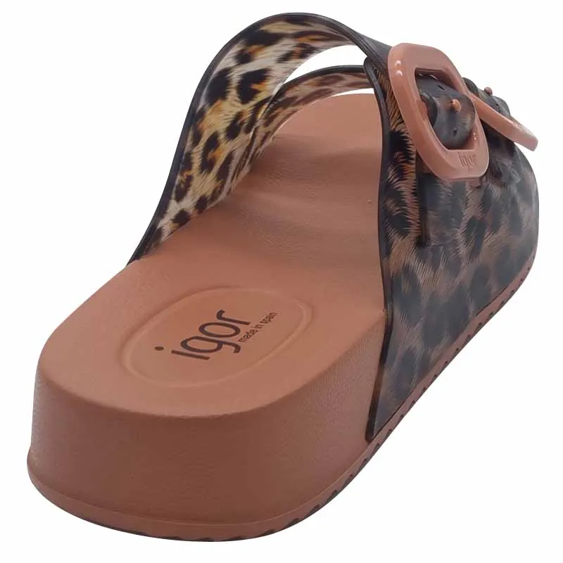 Igor Womens Leopard Print Mule Sandal - S10345