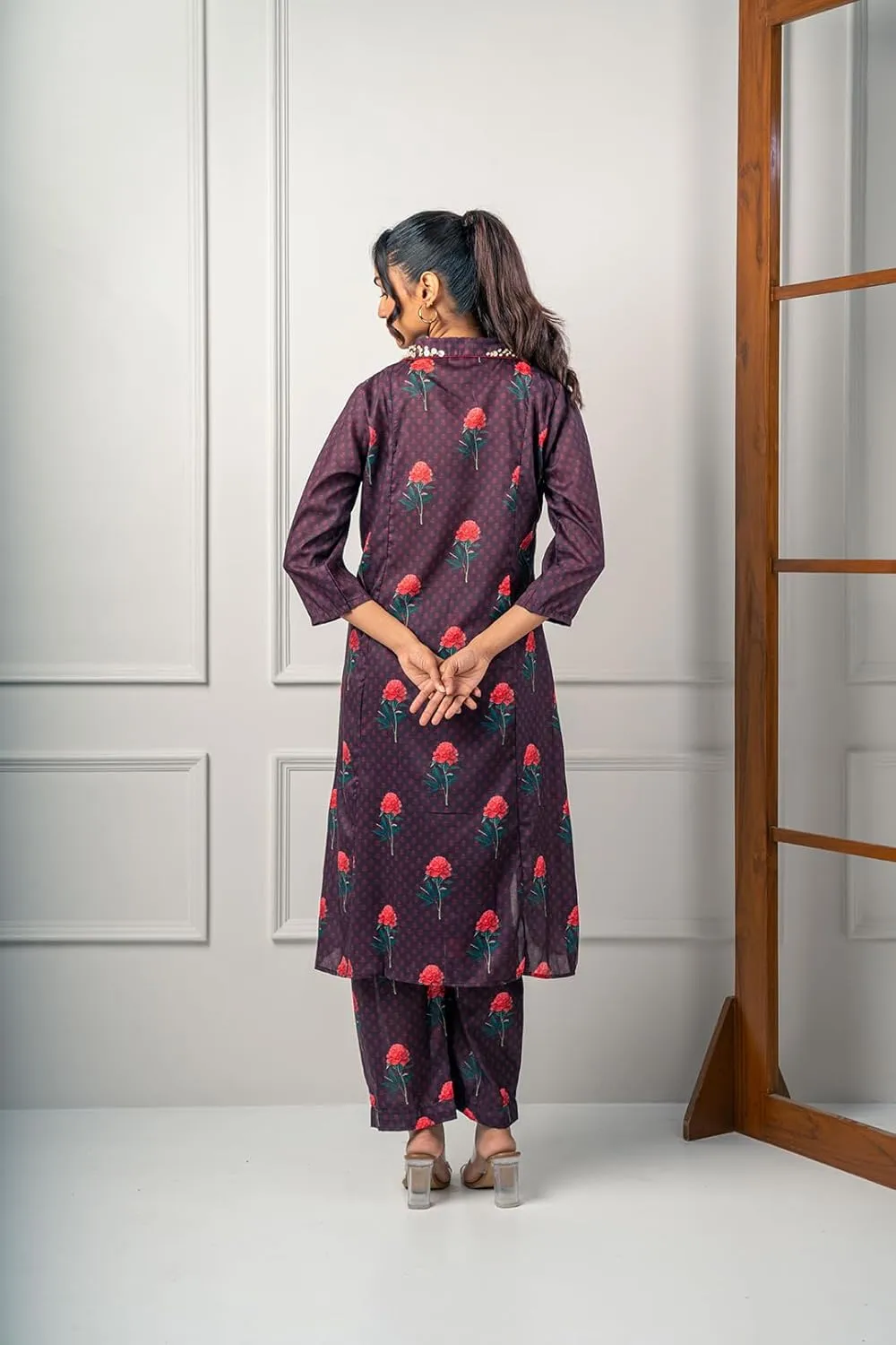 India Circus by Krsnaa Mehata Maroon Mosaic Co-Ord Set for Women Stylish Kurta Set Ethnic Printed Co-Ord Set