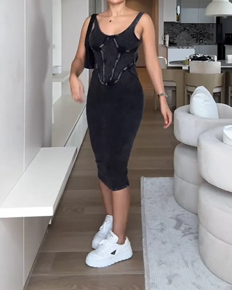 Isabella – Elegant Slingback Bodycon Dress for Women