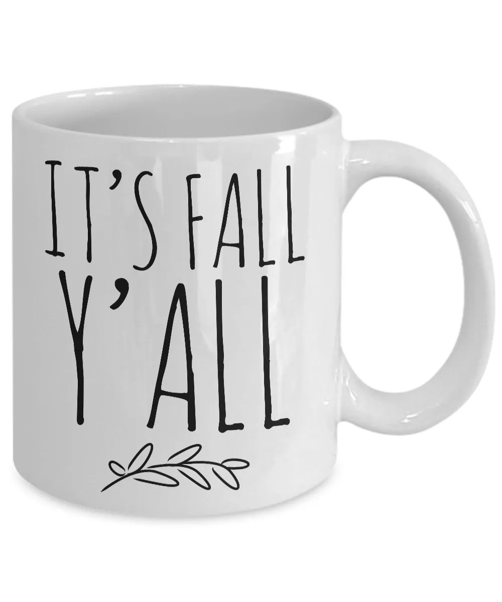 It's Fall Y'all Mug Ceramic Hello Fall Coffee Cup