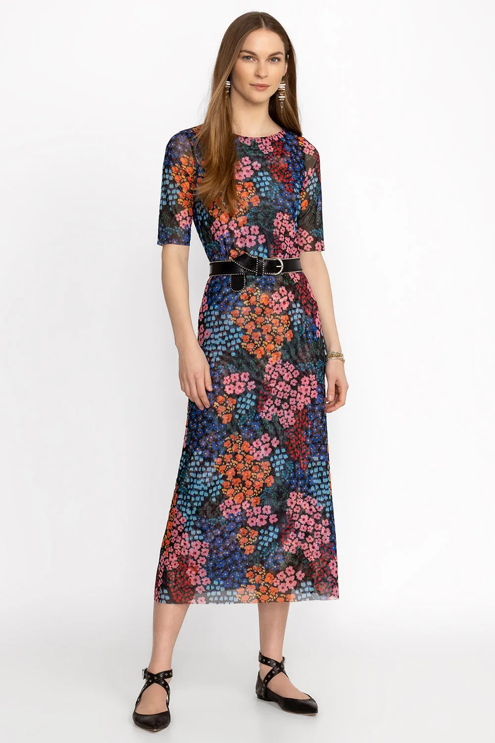 Johnny Was Astrid Mesh Midi Dress L32724-3