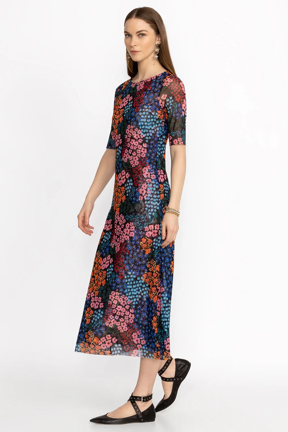 Johnny Was Astrid Mesh Midi Dress L32724-3