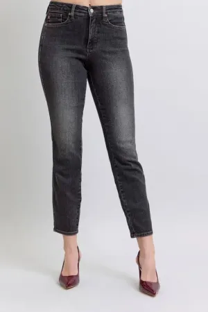Judy Blue Full Size Midi Rise Tummy Control Slim Jeans Plus Size