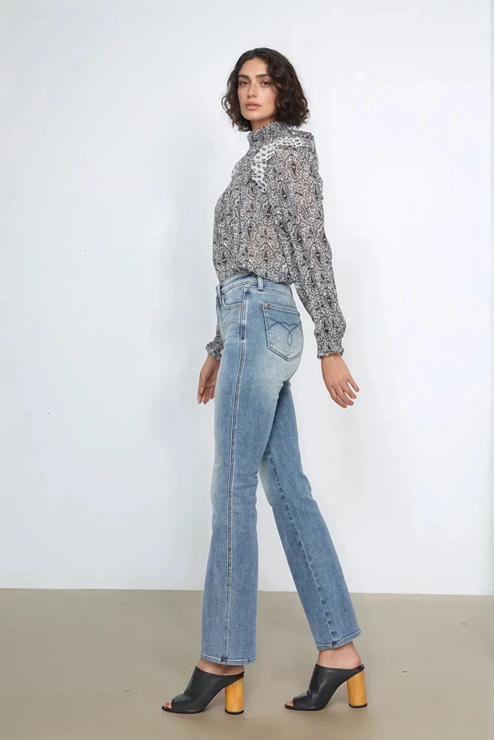 Judy Blue Full Size Tummy Control Back Embroidered Pocketed Bootcut Jeans Plus Size