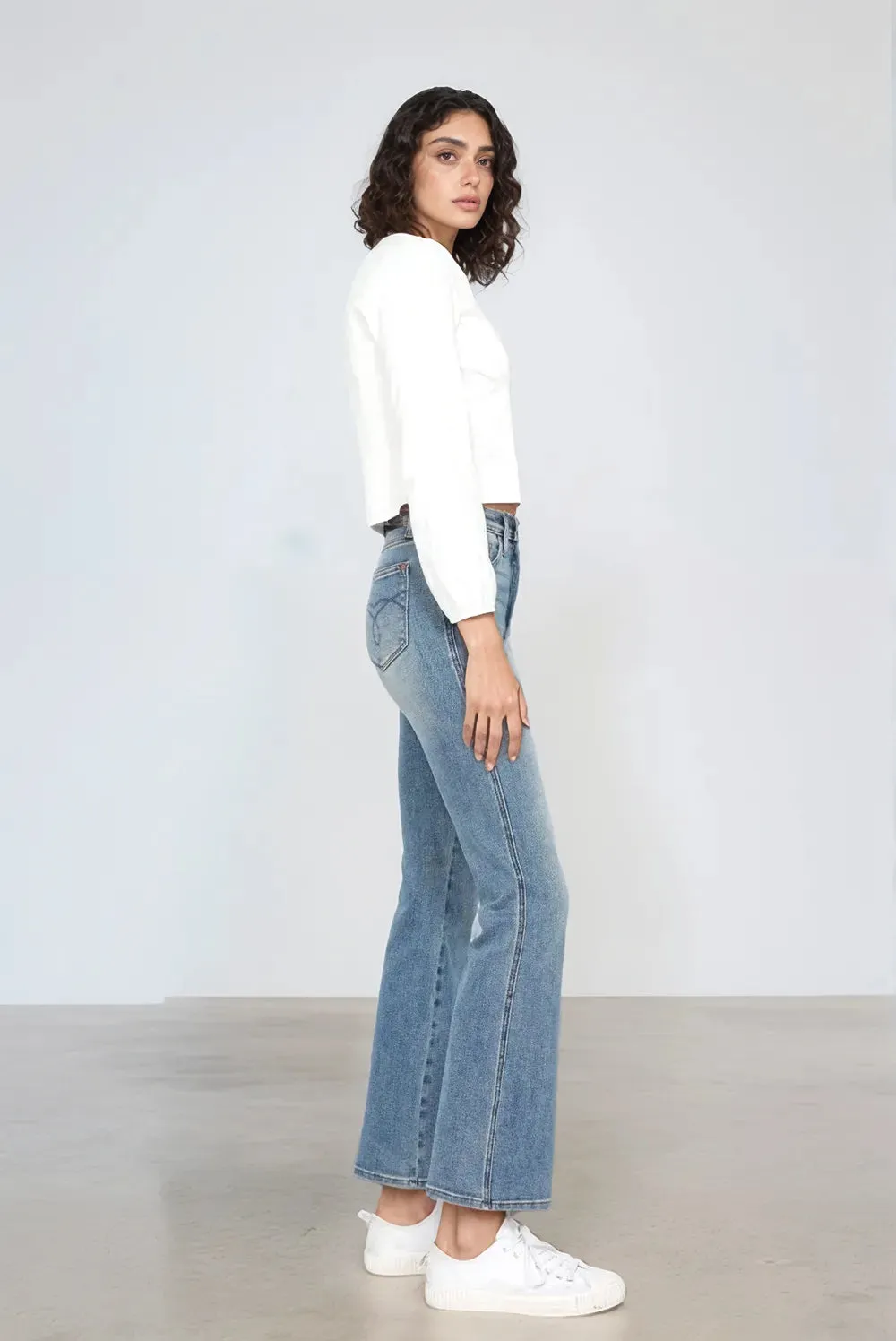 Judy Blue Full Size Tummy Control Back Embroidered Pocketed Bootcut Jeans Plus Size