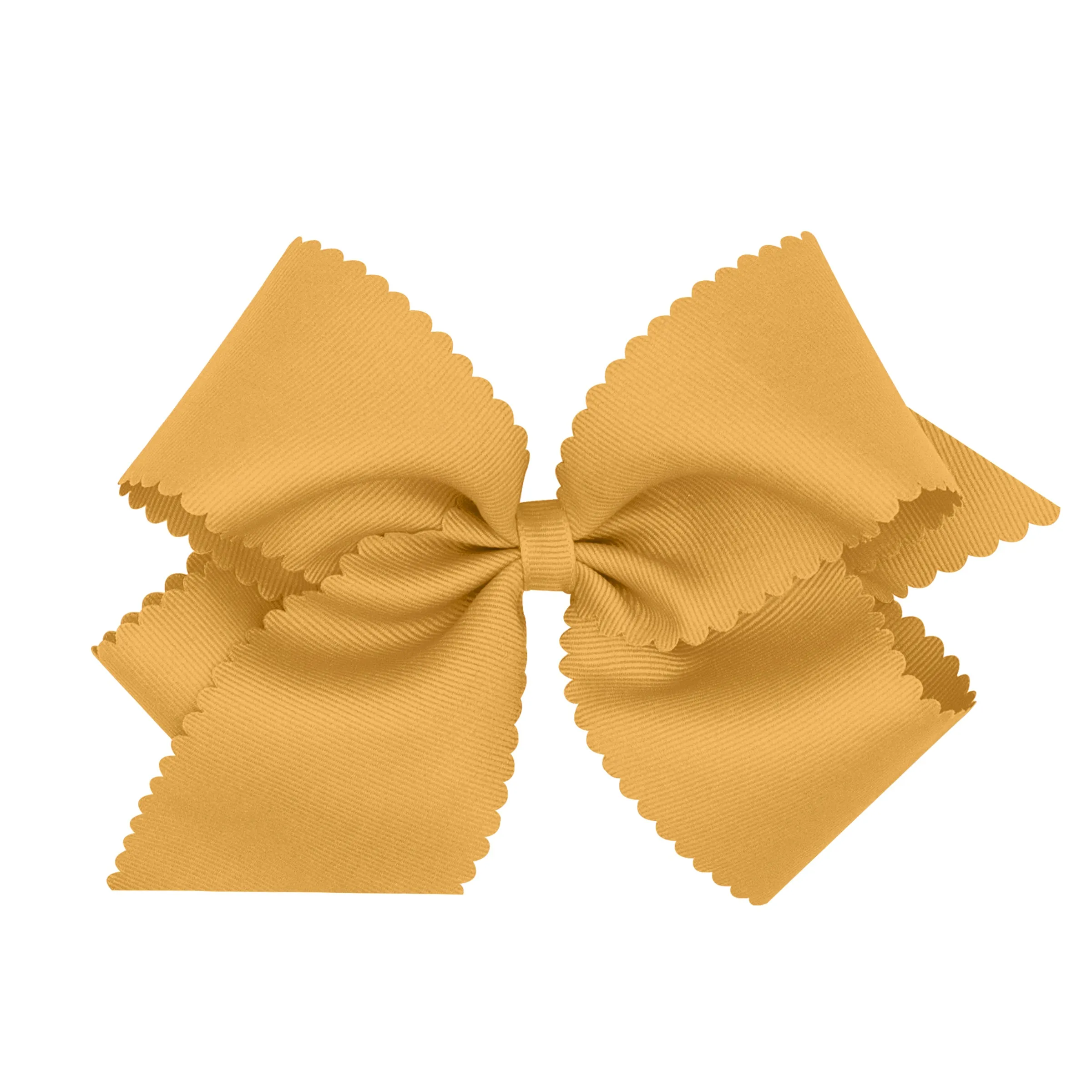 King Grosgrain Scallop Edge Hair Bow on Clippie
