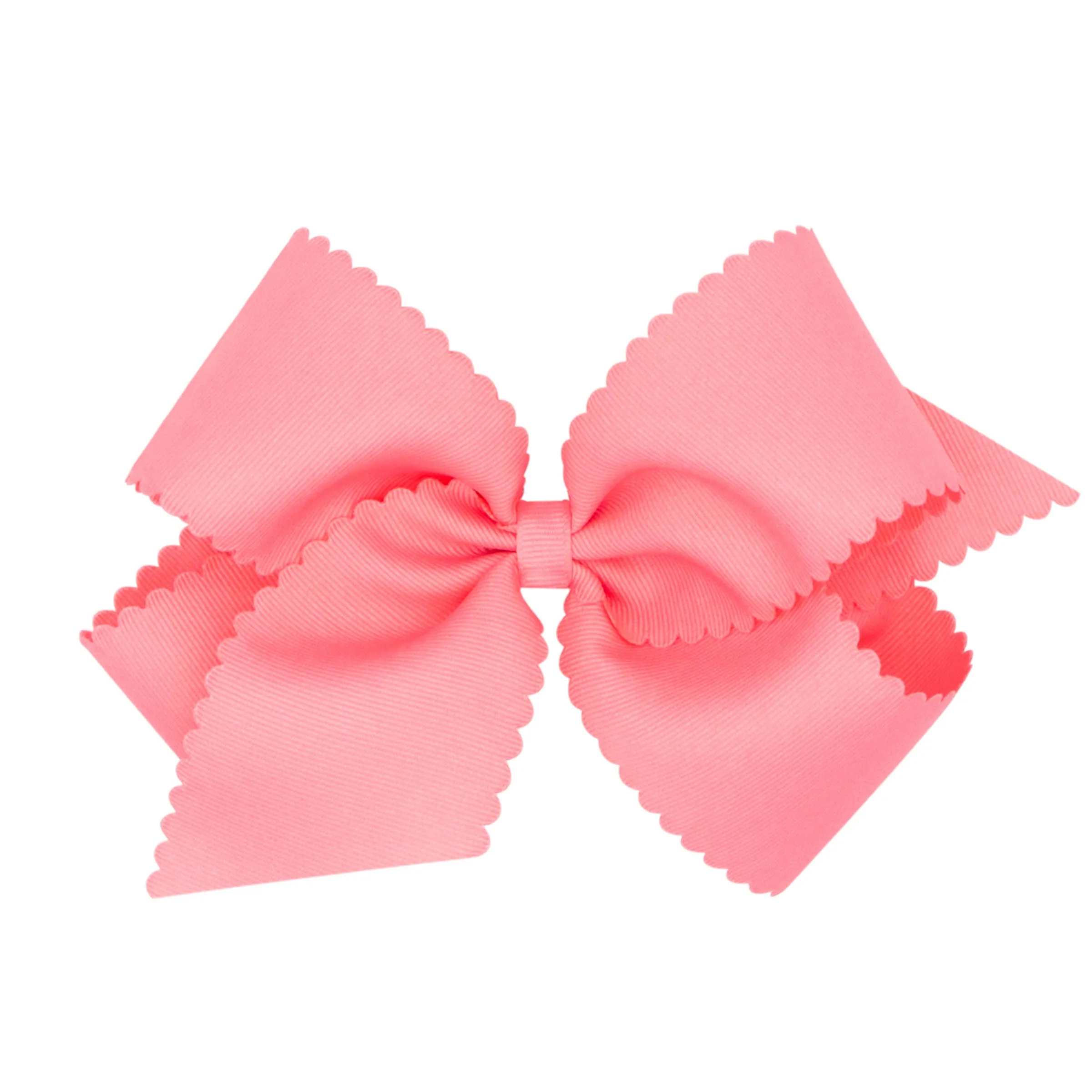 King Grosgrain Scallop Edge Hair Bow on Clippie