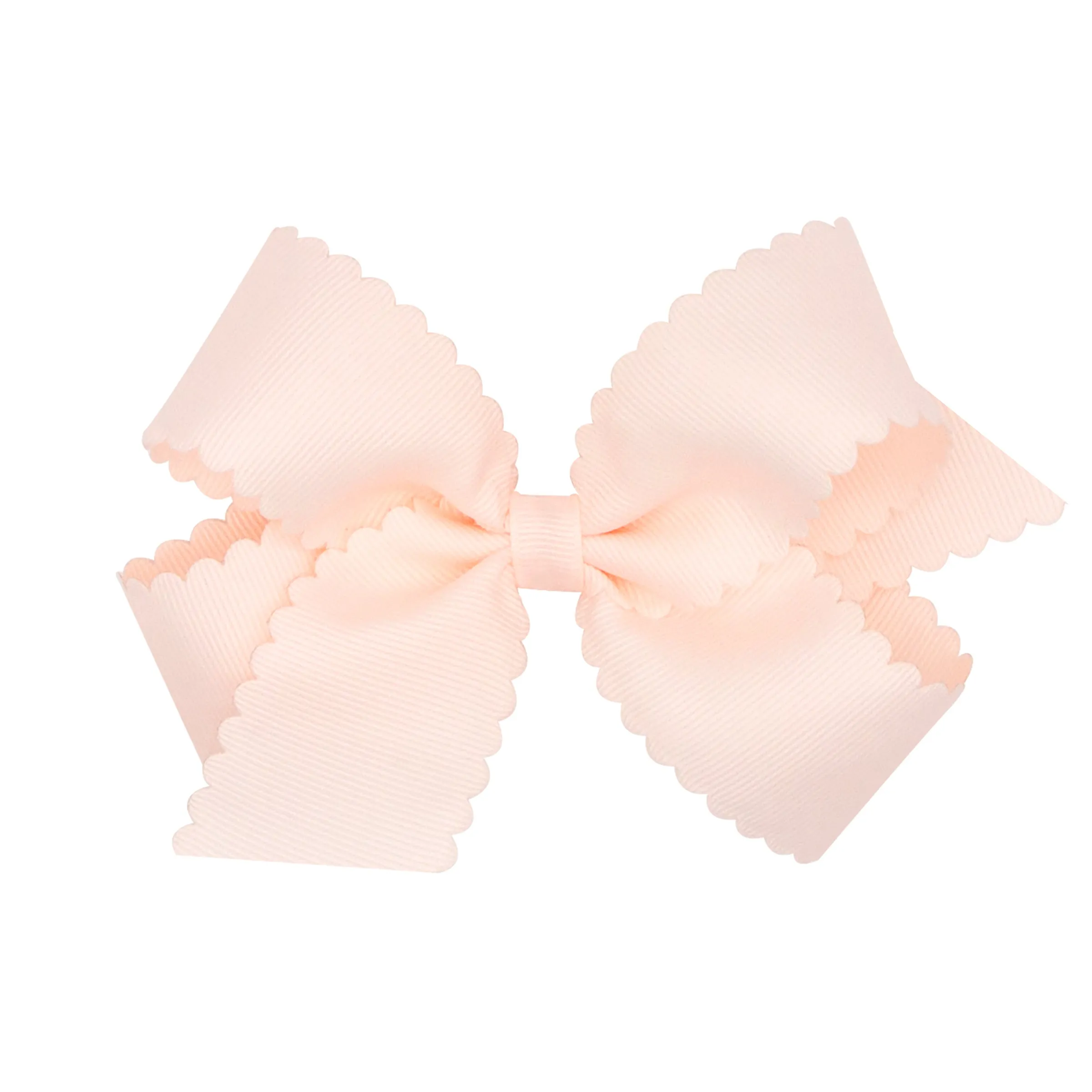 King Grosgrain Scallop Edge Hair Bow on Clippie