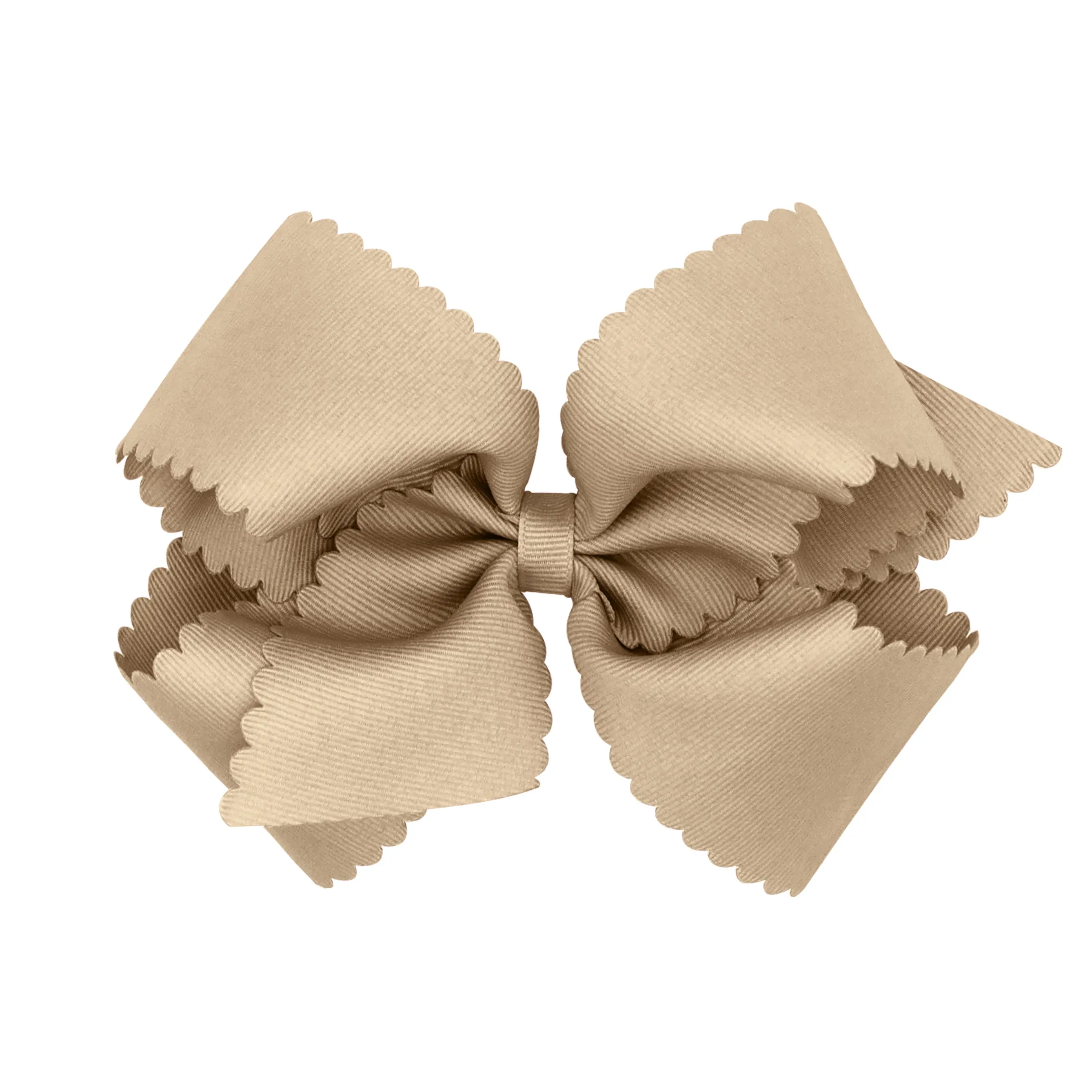 King Grosgrain Scallop Edge Hair Bow on Clippie