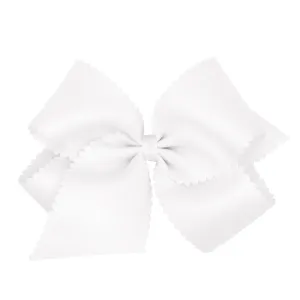 King Grosgrain Scallop Edge Hair Bow on Clippie