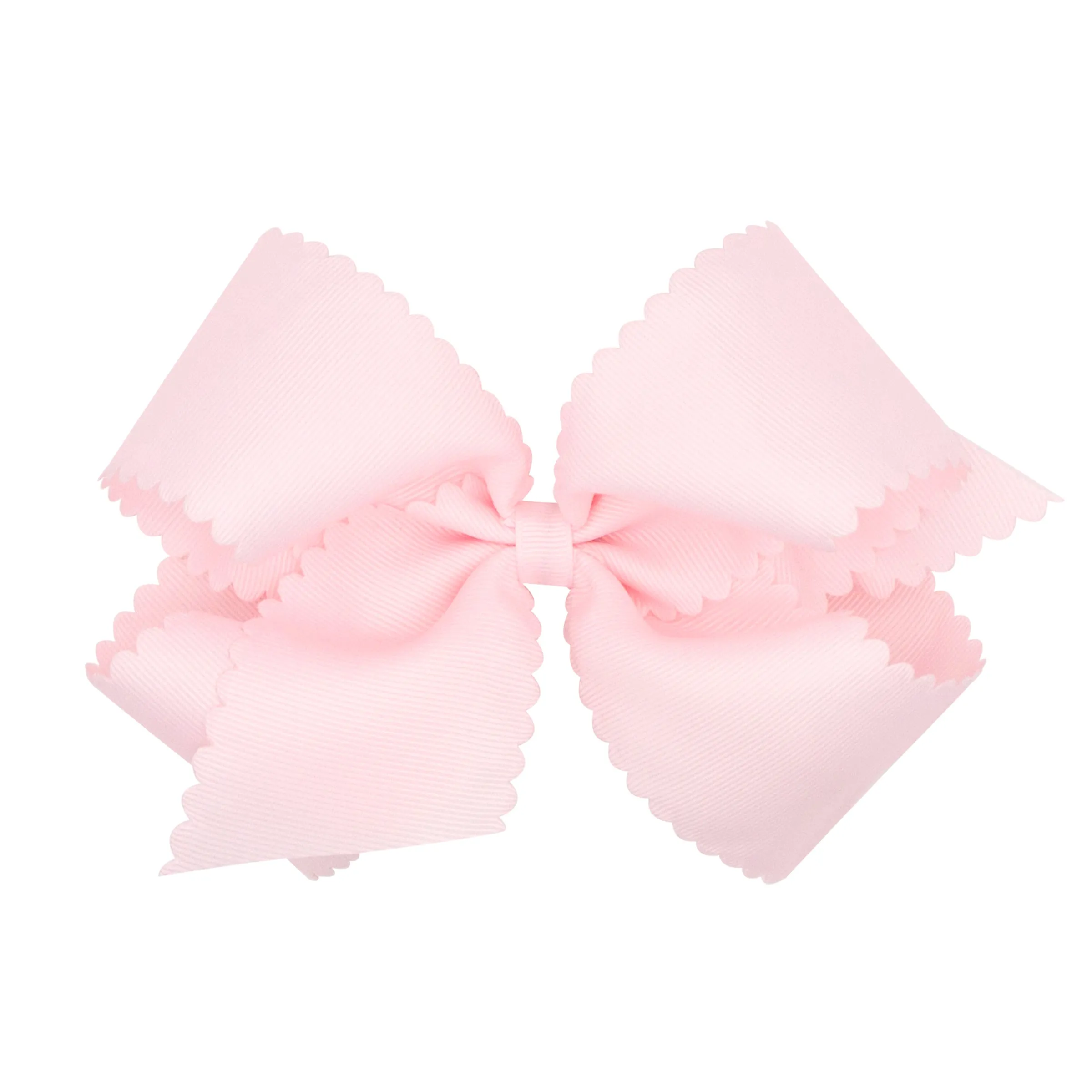 King Grosgrain Scallop Edge Hair Bow on Clippie