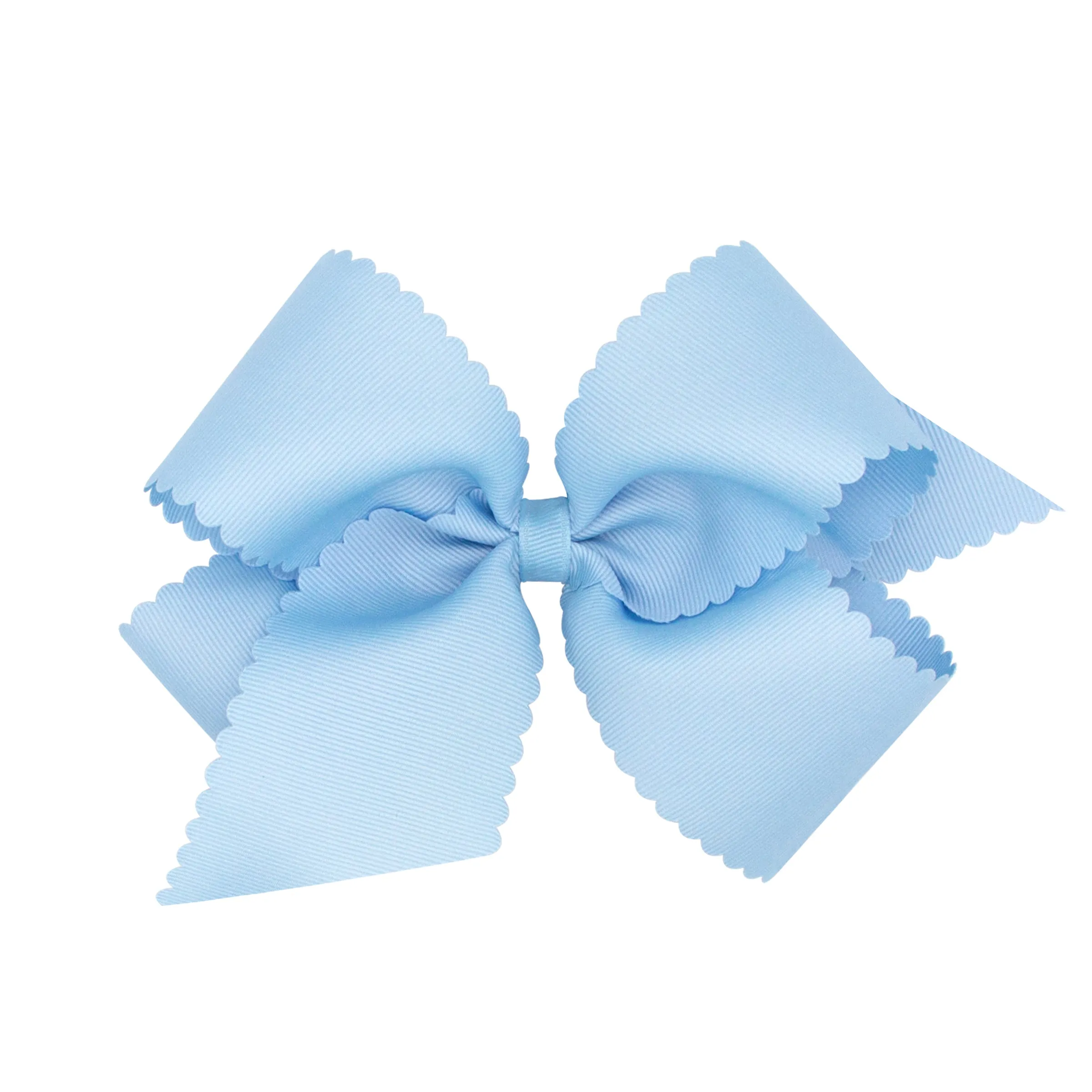 King Grosgrain Scallop Edge Hair Bow on Clippie
