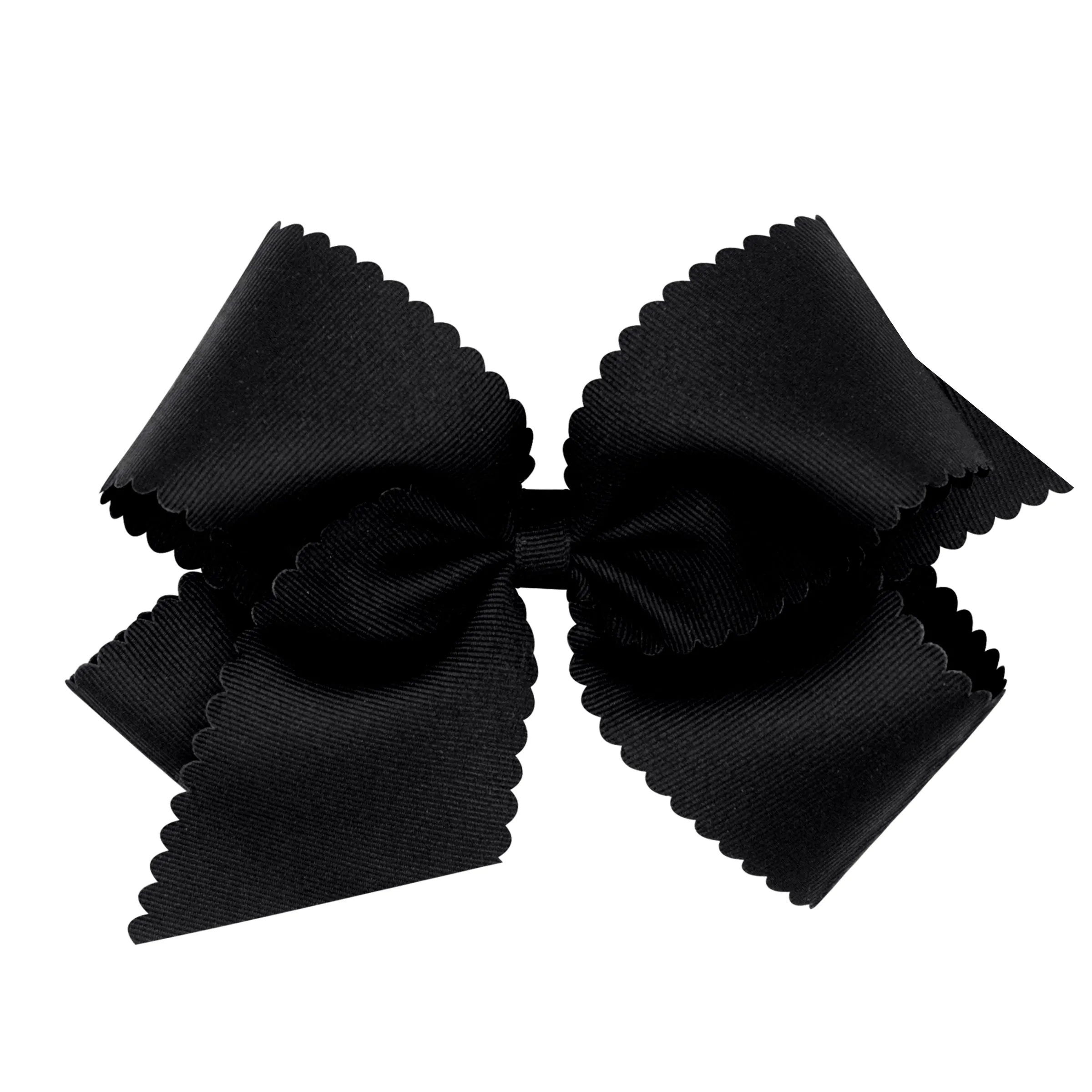 King Grosgrain Scallop Edge Hair Bow on Clippie