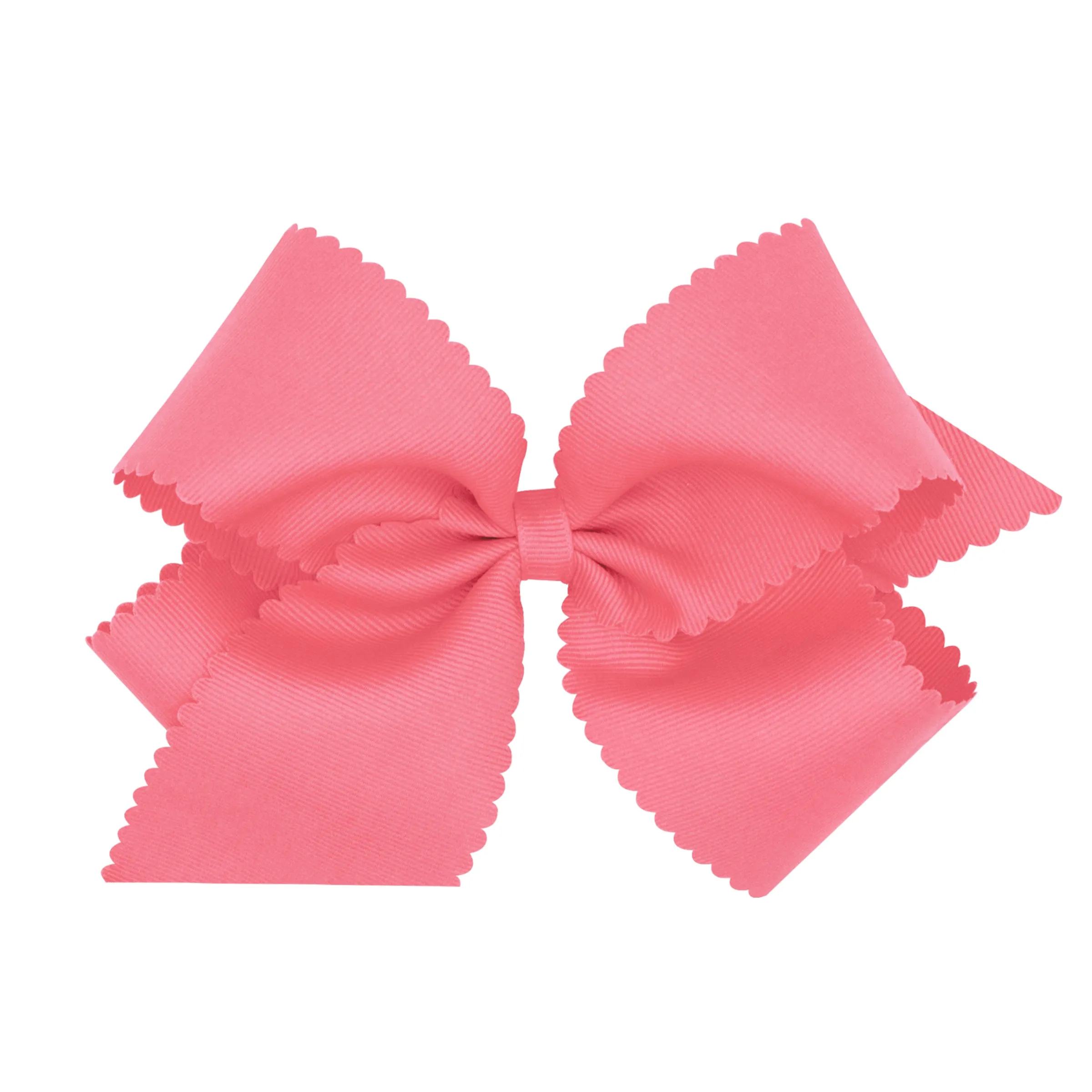 King Grosgrain Scallop Edge Hair Bow on Clippie