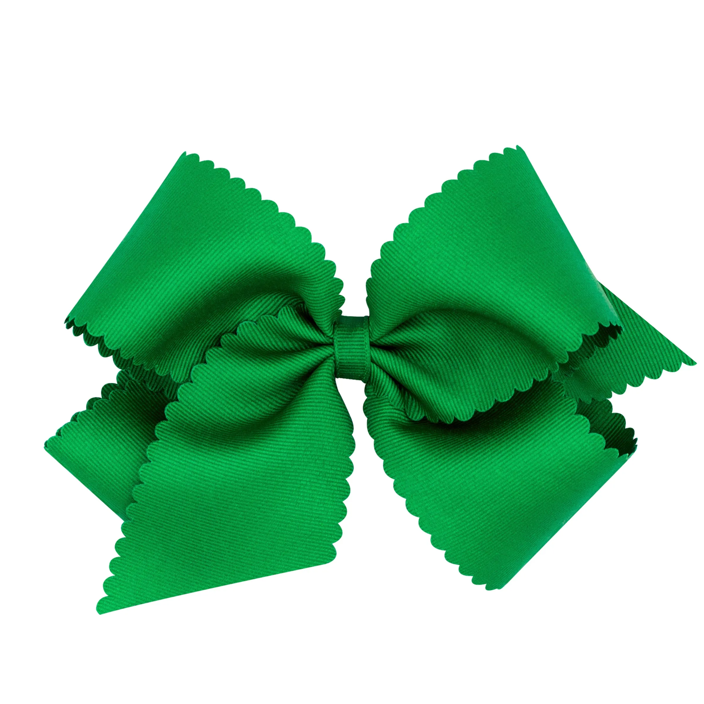 King Grosgrain Scallop Edge Hair Bow on Clippie