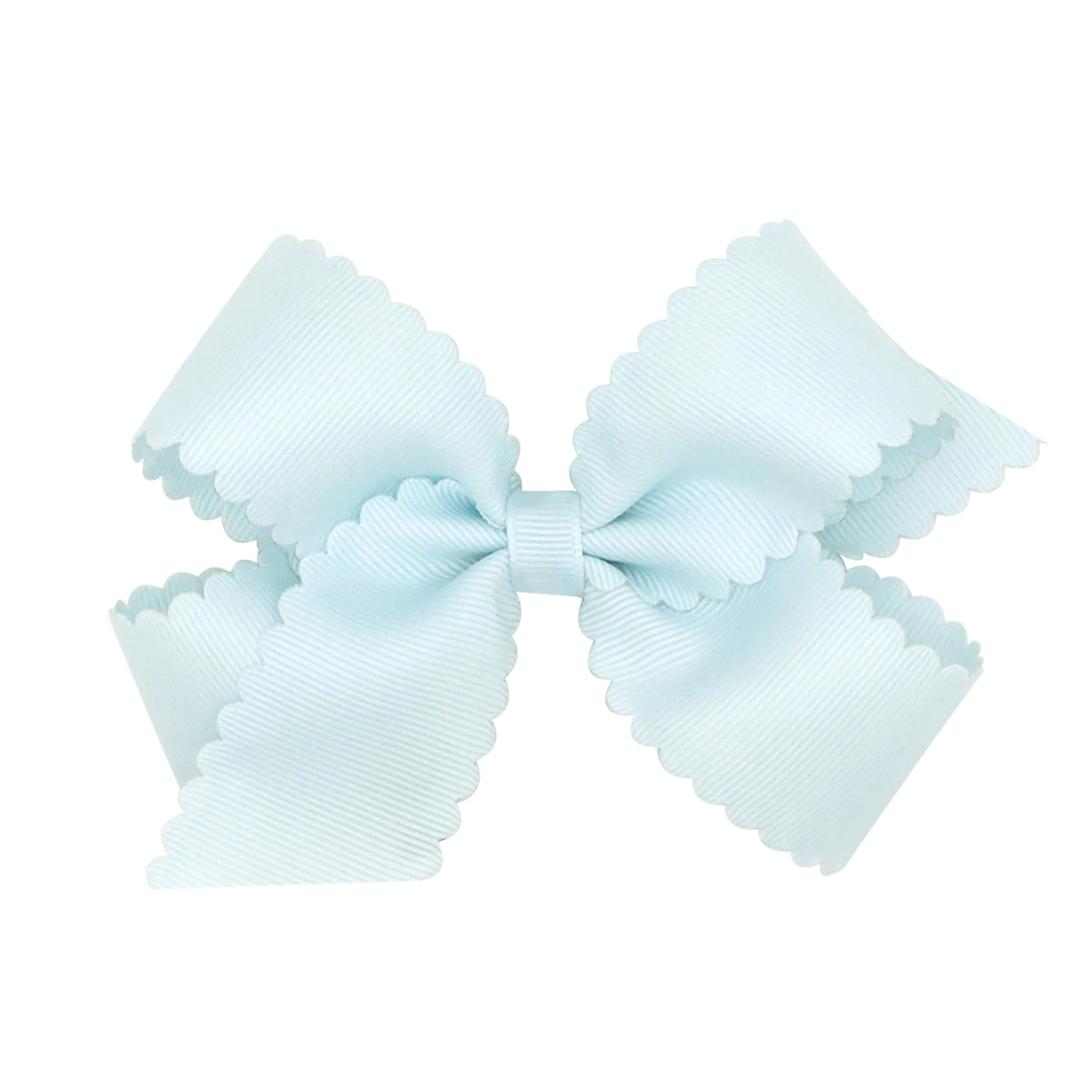 King Grosgrain Scallop Edge Hair Bow on Clippie